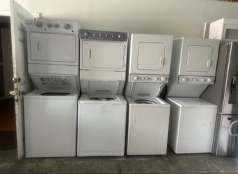 Stackable washer and dryer sets