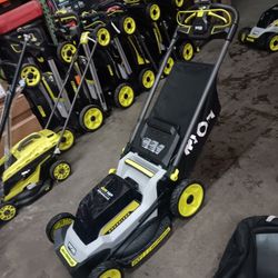 RYOBI 40V CORDLESS LAWN MOWER WITH BAG  NO BATTERY NO CHARGER 