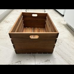 Stained Wood Crate 16” Long, 11.5” Wide, 8” High    Home Decor Desk Table Chair Weights Pictures Mirror Shelves Storage Toys Art Dresser Frames Lamp 