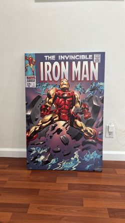 DC Batman Superman Iron man  Comic Art Canvas Print