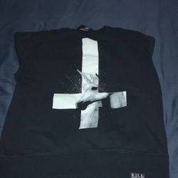 Kill star Long Sleeve Goth Shirt Women L