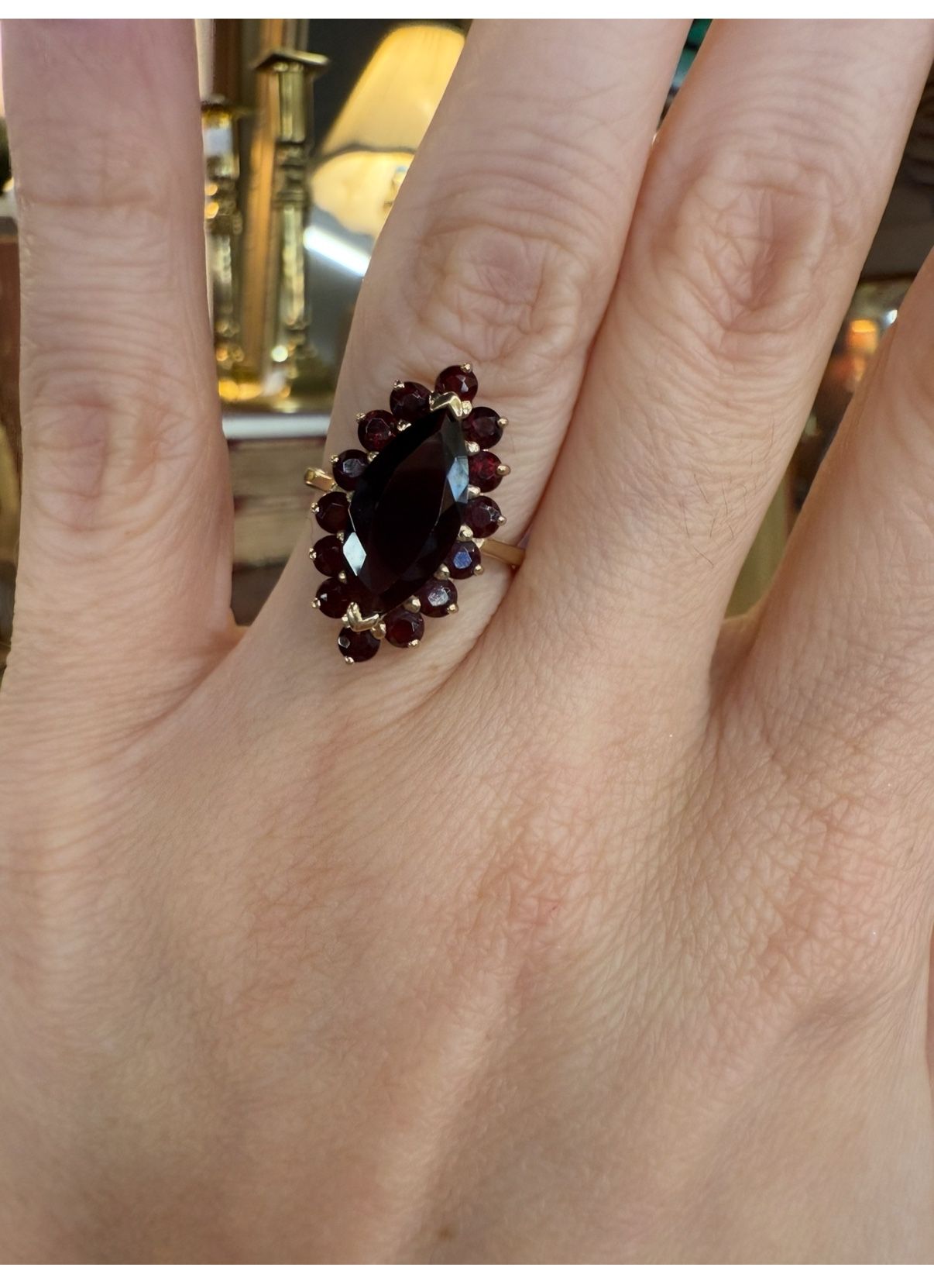 10K Gold Gorgeous Garnet Ring  Shoes