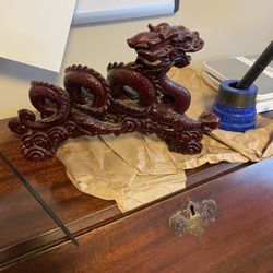 Red Dragon Statue 