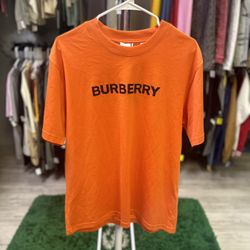 Burberry T-Shirt Orange Black Logo 
