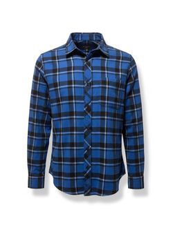 Blue Mountains Blue & Black Plaid Flannel Shirt – Men’s Large