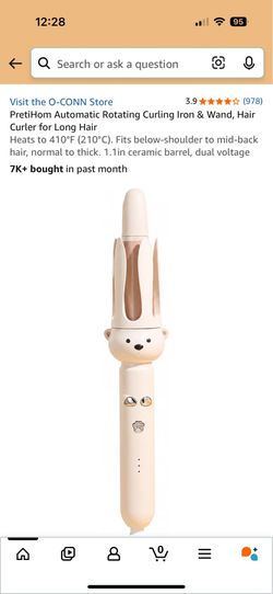 Pretihom automatic rotating curling iron & wand hair curler