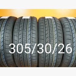 4 New Tires For Sale 305/30/26 We Repair Paint Weld Wheels Rims