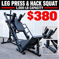 NEW LEG PRESS AND HACK SQUAT MACHINE NEW IN BOX