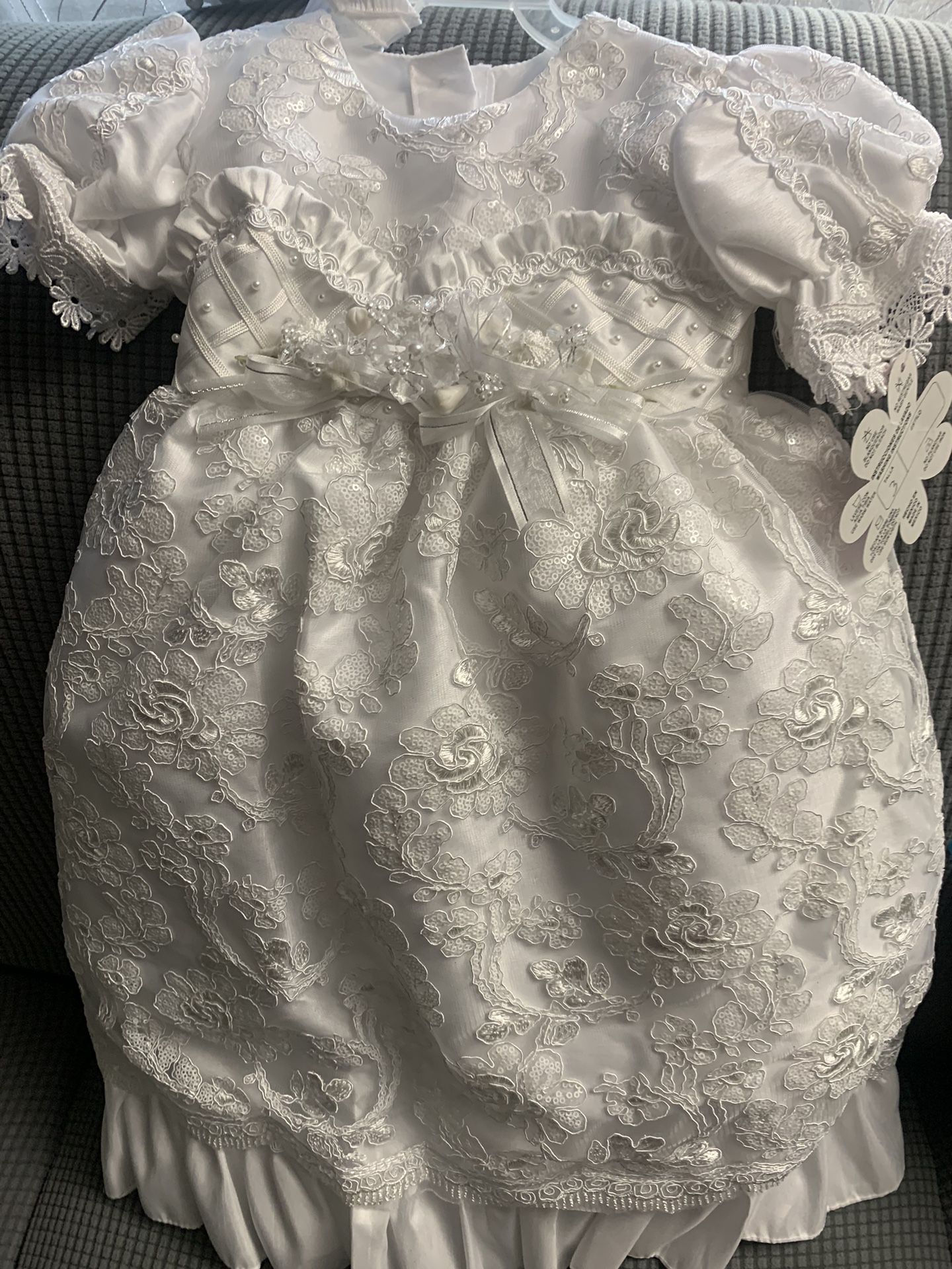 Brand New Toddler Baptism Dress With Hat 