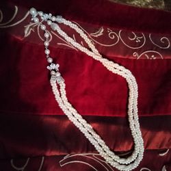 Multi-Strand Pearl Beaded Necklace