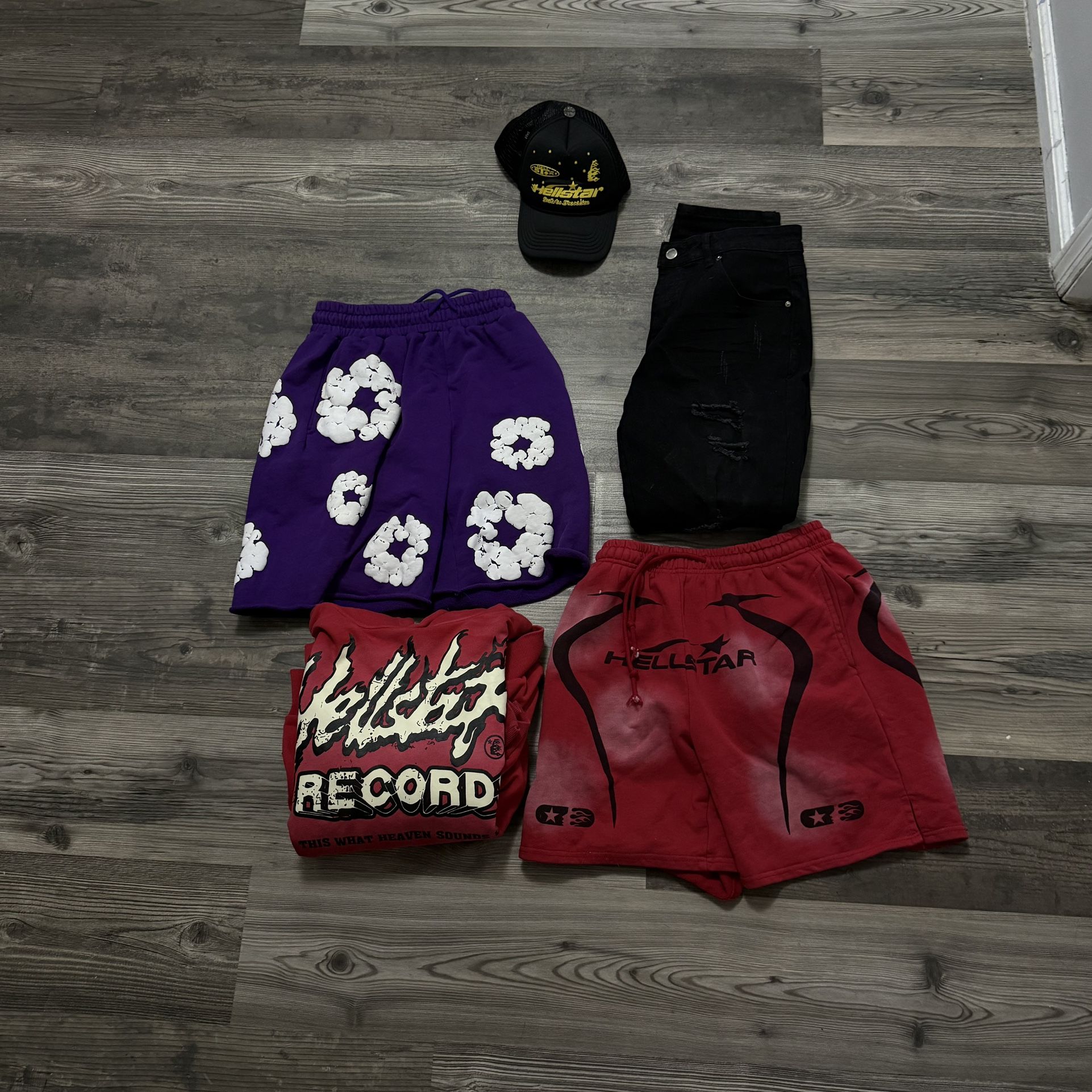 Hellstar, Denim tears, Amiri Jeans, Hoodie, Shorts  