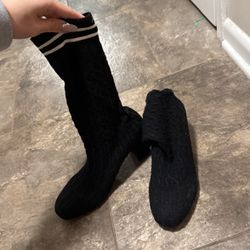 Sock Black Boots