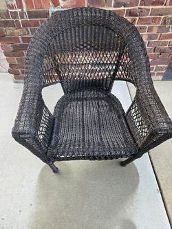 Wicker outdoor chair
