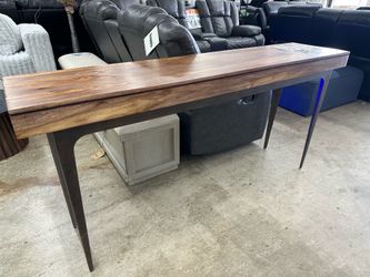 New 70” Sturdy Console Table - Solid Mango Hardwood with Iron Base (Reg. $399)