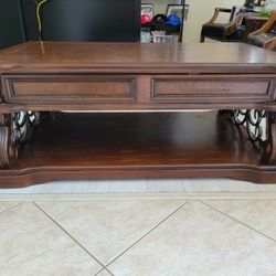 Brown Wood Coffee Table 