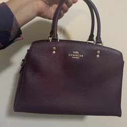 Coach Lillie Purple Burgundy Leather Purse Style L2011-91493