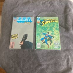 Comic Books Punisher And Superman