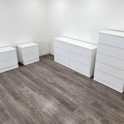 Dresser, Chest And 2 Nightstands - Cómoda, Gavetero Y 2 Mesitas De Noche