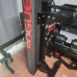 Shorty Rogue Monster Utility Bench 2.0 With Thompson Fat Pad & Stainless Steel Knurled Handle. Great condition.
