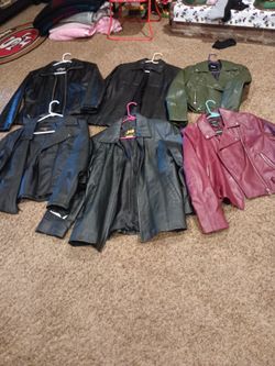 New n used leather coats 20.00 each