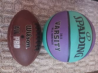 Basketball 🏀 Football combo, Spalding and Wilson.