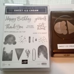 Sweet Ice Cream Stamp set and Punch- Stampin up