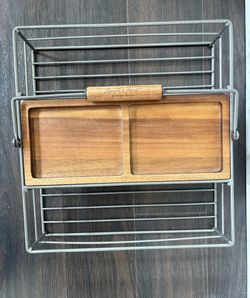 Magnolia Metal Wood Caddy $5 