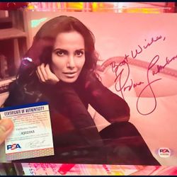 PSA DNA PADMA LAKSHMI SIGNED 8x10 TOP CHEF MODEL PHOTO
