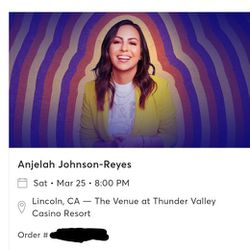 (2) Tickets to comedian Anjelah Johnson-Reyes 25 March Thumbnail