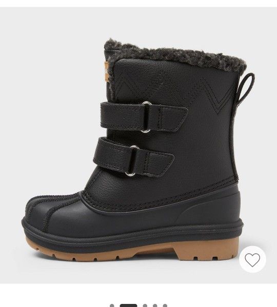 Toddler Denver Waterproof Snow Boots Cat & Jack, Black- Pink - Cognac