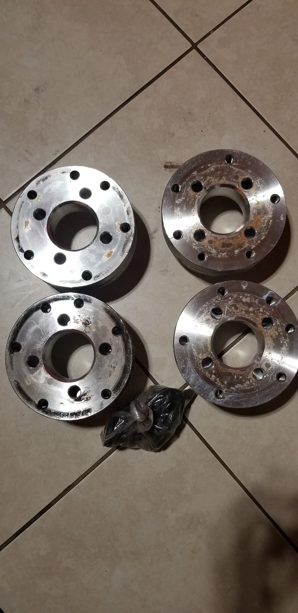 Spaces for 4 lug nut to 5 lug conversion