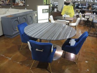 Zuo Modern 59" Tulip Table - Silver With Grey