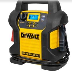 New Dewalt 1400 Peak Amp Portable Car Jump Starter with Digital Compressor