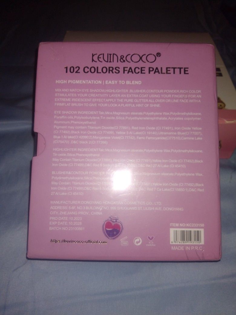 102 Color Face Palette 