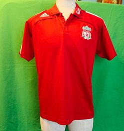 LIVERPOOL 2008. FOOTBALL CLUB  POLO SHIRT ADIDAS SIZE M/L  ADULT