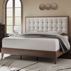 Jocisland Wood King Size Bed Frame