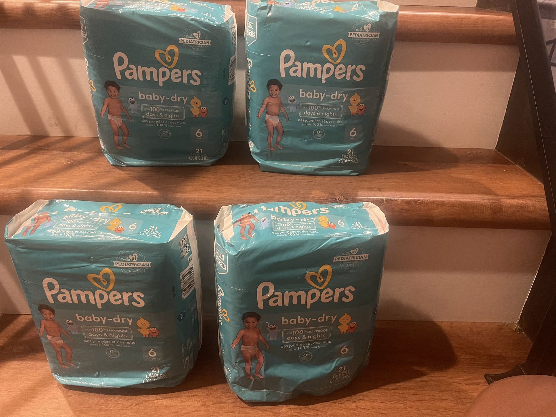 4 Pampered Baby Dry Diapers