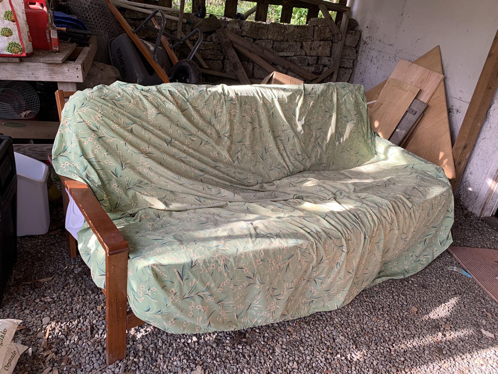 Futon with slip cover