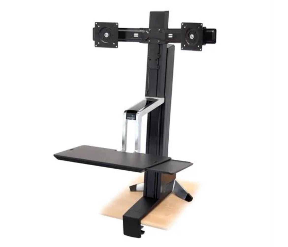 Ergotron Dual Monitor Standing Desk Workstation