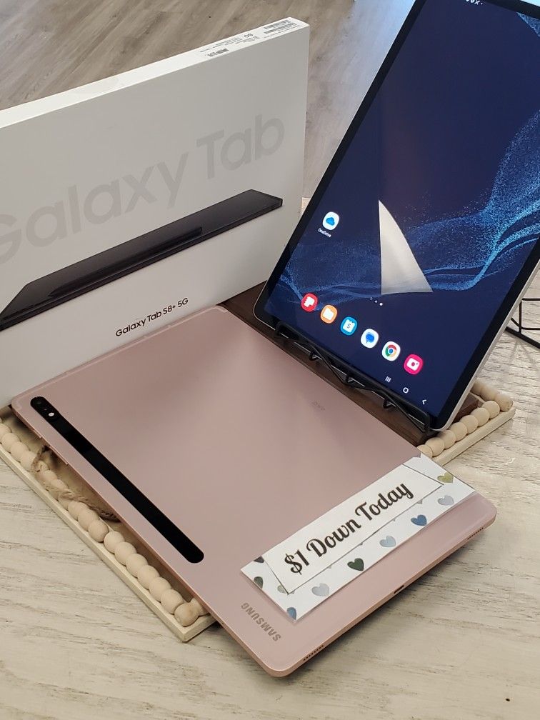 Samsung Galaxy Tab S8 Plus With S Pen 128GB Cellular Brand New - 5 Dollars Down No Credit Needed