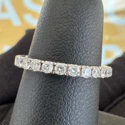 14k white gold lab diamond eternity ring 
