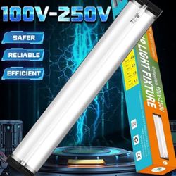 T5 UVA UVB Reptile Light Combo Kit(100V-250V Wide Voltage), Reptile Light Fixture with UVB 10.0 Fluorescent Tube, 54W UVA UVB Lamp Bulb for Bearded Dr