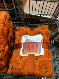 Viral Orange Halloween Blanket from Costco