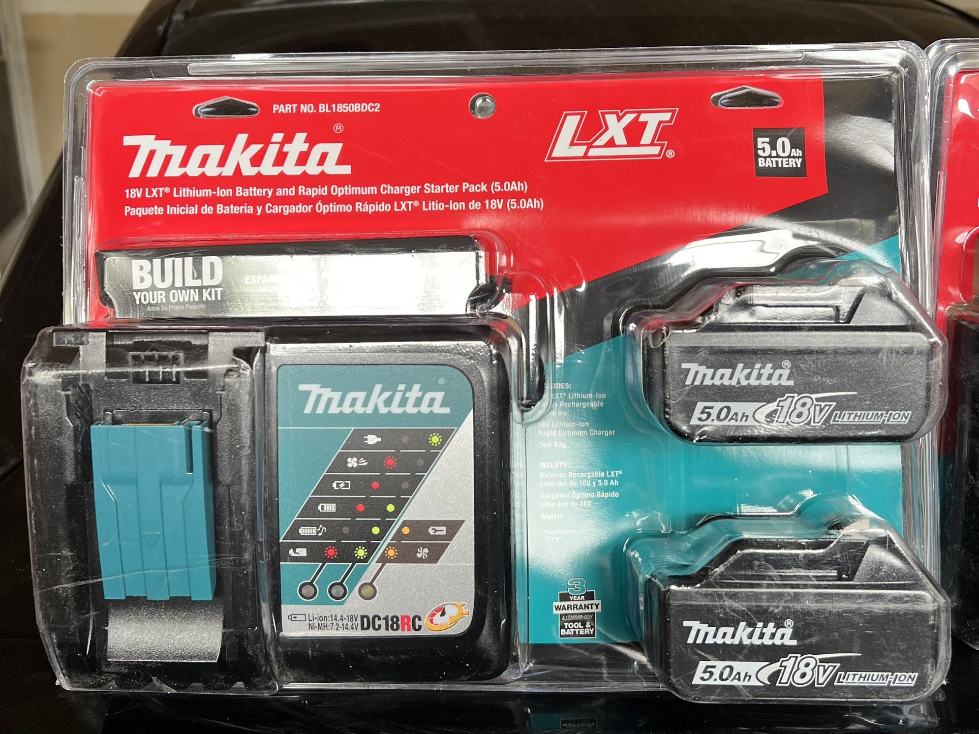 Makita 18V LXT Lithium-Ion Battery and Rapid Optimum Charger Starter Pack (5.0Ah