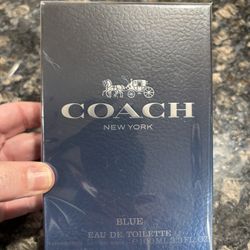 NEW COACH MAN BLUE EAU DE TOILETTE HUGE 3.3 OZ BOTTLE $70!