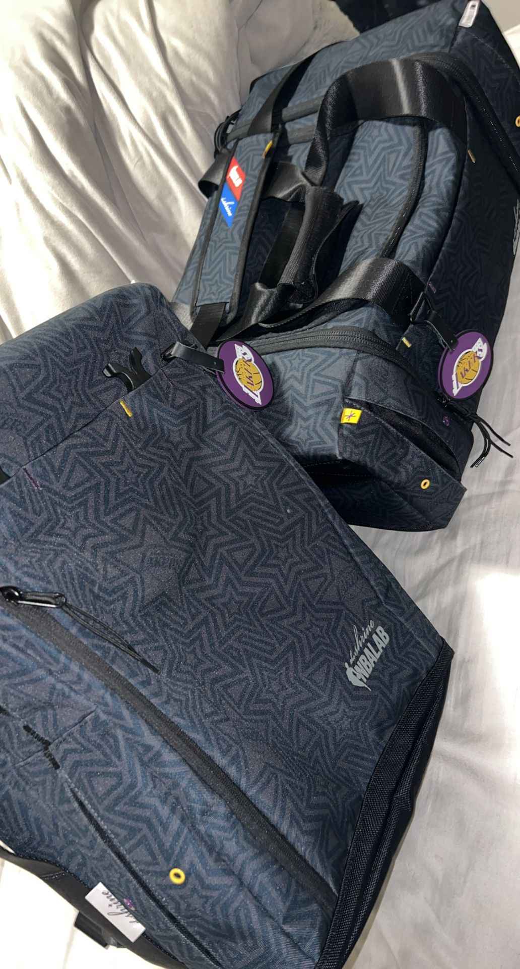 NBA LAB x The Shrine Co Lakers Travel Backpack & Duffle Bag Combo