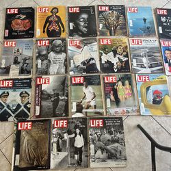Vintage Lot of 20 1968 LIFE Magazines Historical Educational Table Magazines