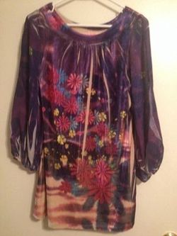 Girls size 14 Floral Purple Dress