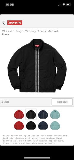 Supreme Classic Logo Taping Track Jacket Black Sz XL With_receipt_