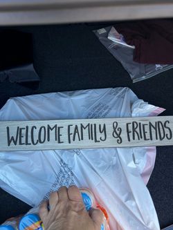 Welcome Family & Friends Wooden Sign